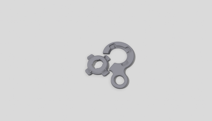 Gray plastic Rokform PopSocket adapter pieces designed for secure phone accessory attachment